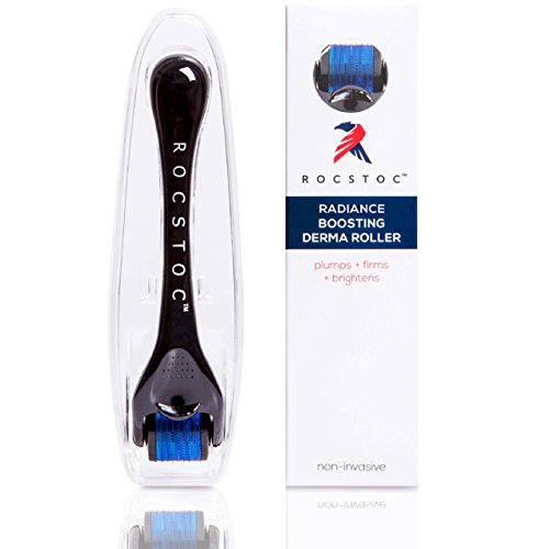 ROCSTOC Premium Micro Needle Derma Beauty Roller | .25 mm - 540 Titanium Pins | Face & Body Skin Care | Cosmetic Microneedle & Dermarolling @ Home