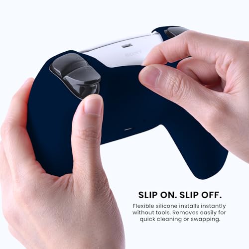 Head Case Designs Officially Licensed Manchester City Man City FC Blue Crest Logo Dark Blue Silicone Game Controller Skin Case Compatible With PS5 Sony DualSense Controller - Image 4