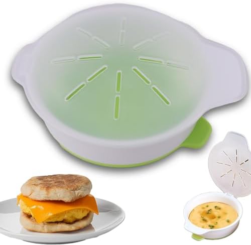 Peixiong Microwave Egg Cooker, Green, Polypropylene, Round, Fast Egg Hamburg Omelet Maker, Kitchen Cooking