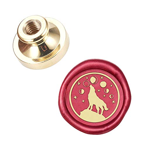 CRASPIRE シーリングスタンプ ヘッドのみ 狼 ワックスシールスタンプ 交換真鍮銅頭 復古風 洋式 結婚式 招待状 告白 誕生日の封筒の装飾 DIY用 手芸用品