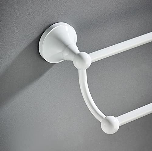 Porte-serviettes double barre laiton antirouille à fixation murale - 3