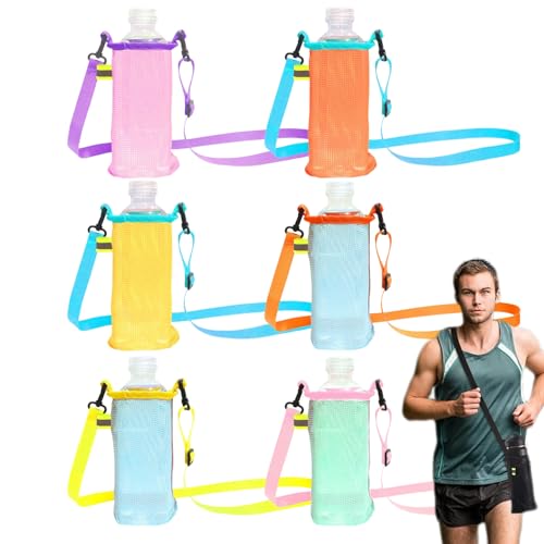 Bolsa para botella – Bolsa portabotellas – Correa de malla transpirable con ajustable Paquete de 6 para deportes y viajes
