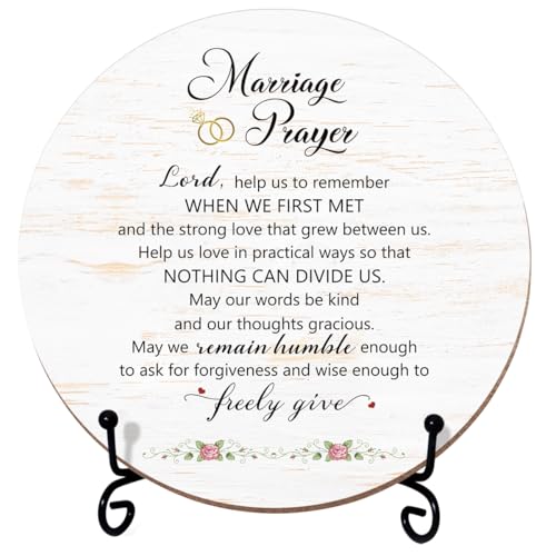 Wedding Sign (6" Diameter), Anniversary Wedding Gifts for Couple, Marriage