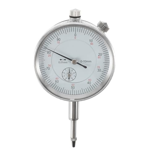Comparateur à Cadran 0, 01mm de Précision en Aluminium Argenté