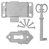 Serrure à clé pour meubles : fabriquée en fer et en alliage de zinc, elle est résistante à la rouille. son design rétro apporte une touche d'élégance à vos meubles, tiroirs et armoires