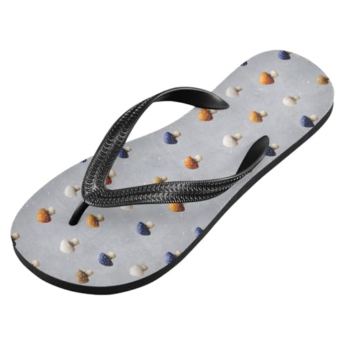 Flip Flop Sandals Small Mushroom Print for Women Men Beach Outdoor XS2