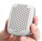 yoygerty 2026 Upgrade Wearable Bluetooth 5.4 Speaker, IPX7 Waterproof Clip-on Wireless Mini Portable Speakers, Built-in Mic, Hands-Free Music/Calls for Work/Cycling/Home/Party/Outdoor(White)