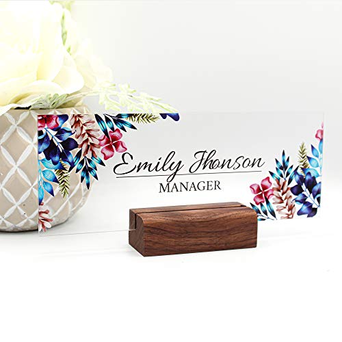ARTSWAVE Custom Desk Name Plate - Personalized Office Desk Accessories