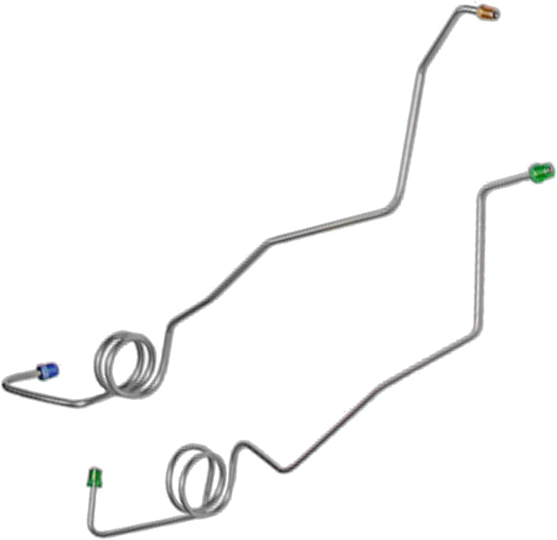Inline Tube Compatible with 1978-88 General Motors G-Body (w/o Hydroboost) Power Disc 3/16", 1/4" M/C Brake Lines 2pc, Stainless