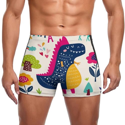 Slip de bain homme dinosaure confortable pour éviter les irritations à la plage