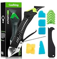 Silikonentferner Silikon Abzieher Silikonentferner Werkzeug Set 5 in 1 Stainless Steel Fugenmesser 6 Auswechselbar Silikonpads Dichtungsdüse für Küche Bad Boden Spüle Fenster Abdichtung