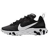 Farbe: schwarz Nike React Element 55 Damen Schuhe,Schwarz (Black/White 003), 38.5 EU