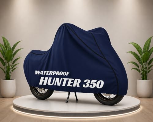 Image of Gtutupet Motorcycle Cover Waterproof Outdoor - XXL Scooter Cover (Blue-Hunter 350 Cc)