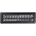 Shoemaker Manufacturing, Black, 2x12, Premium Floor Register, All Steel Heavy Duty Vent Cover
