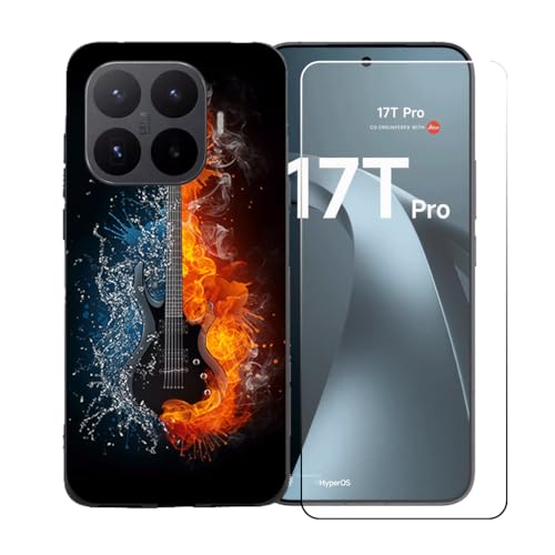 BMPNLSZ �K�p Xiaomi 17T Pro+HD�����K���X�ɓK�����ėpTPU�ی�J�o�[�A�V���J�Q���V�F���o���p�[�ی�o�b�N�V�F��-�K�p Xiaomi 17T Pro�ɓK����9�d�x�X�N���b�`�h�~�X�N���[���ی�J�o�[ BST16