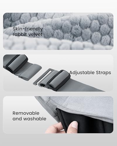 COMFIER Wärmegürtel Vibrationsmassage für Rücken,3 Massagemodi und 3 Heizstufen，Heizgürtel zur Behandlung von Rückenschmerzen，Geeignet für 86-156cm Taille