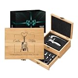 Accesorios de Vino: Incluye un sacacorchos profesional y un termómetro, esenciales para cualquier amante del vino. Estos regalos originales para hombre y mujer transformarán cualquier cena en una experiencia vinícola inolvidable.