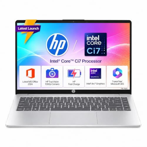 Image of HP Premium EP Series (Intel 13th Gen Core i7-1355U, 16GB RAM, 512GB SSD, Win 11, MS Office 2024, Backlit KB, FHD Camera, 14'' /35.6cm Anti-Glare Micro-Edge Display, Lightweight 1.4kg, Silver) EP0159TU