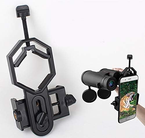 Jevogh Universal Telescope Camera Adapter Cell Phone Adapter Mount Clip Bracket Mount Holder for Spotting Compatible with Binoculars Monocular Spotting Scope Astronomical Telescope and Microscope