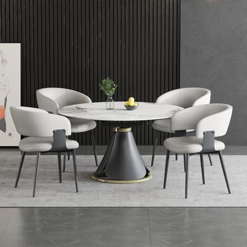ywxibanjiaju Modern Dining Chairs Set of 4, Faux Leather Upholstered