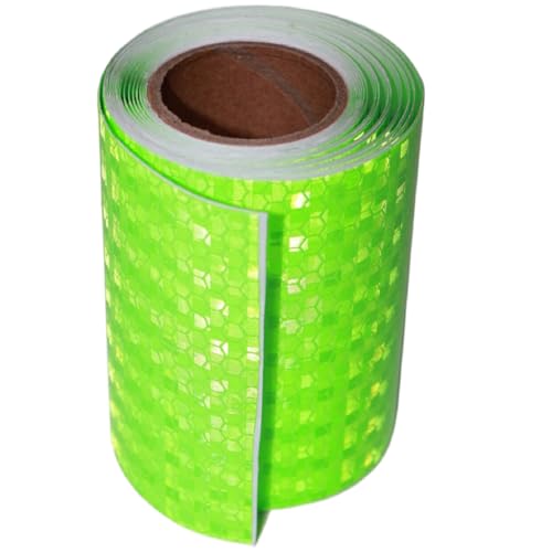 Green Reflective Tape 4 inch X 10 FT X 10 Rolls, Outdoor Waterproof High Visibility Strong Safety Tape