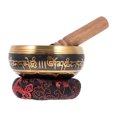 Tibetan Singing Bowls 1 Set Meditation Singing Bowl Copper Sound Therapy Wood Rod Buddhist Healing Yoga Relaxation Tool