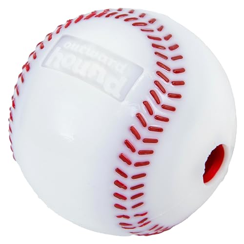 Outward Hound by Planet Dog Baseball, Durable Treat-Dispensing Dog Ball, Interactive Fetch Toy, Orbee-Tuff, Mint Scented, BPA-Free, for Indoor & Outdoor Play, White