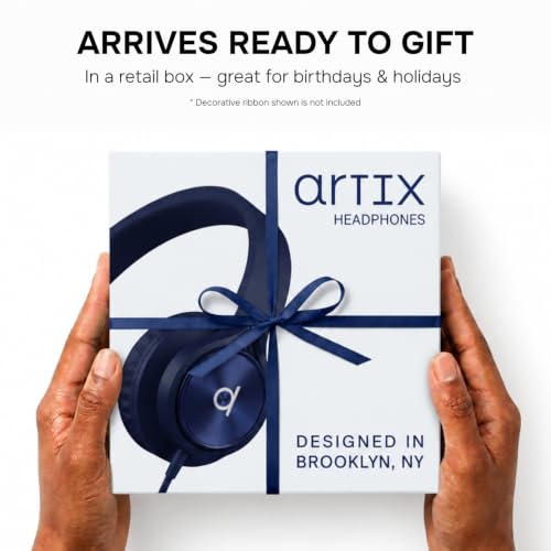 Image of ARTIX CL750 Adults & Kids Headphones with Cord, Microphone & Volume Control - Wired Headphones with Mic, Plug In Teens Corded Head phones Wire for Laptop, Computer, Chromebook, iPad & Tablet 3.5mm Aux
