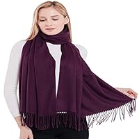 White Solid Color Design Shawl Scarf Wrap Stole Throw