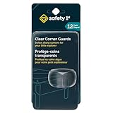 Safety 1st Clear Corner Guards (12 Pack) - Soft Gel Cushions for Maximum Protection, BPA & Phthalate-Free, Easy Installation for Child Safety & Baby Proofing Tables, Countertops & Furniture