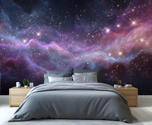 DUPIELU Galaxy Wallpaper, 3D Milky Way Wall Murals, Dreamy Starry