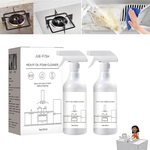 RICOO Splash Foam Spray,Splash Foam Spray Oven Cleaner,Splash Spray Tablets & Spray Bottle,Foam Spray All Purpose Cleaner For Stubborn Grease & Grime Remover (2pcs) Cover