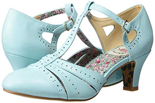 Bettie Page BP250-MAISIE Pump, Blue, 9 M US - Thumbnail 7