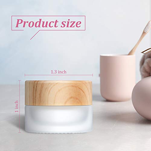 Geiserailie 10 Pieces Glass Cosmetic Containers Empty Sample Jars with Leak Proof Lids Makeup Sample Containers for Lotion Cream Cosmetic (5 Gram)4