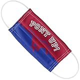 Popfunk Southern Methodist University - SMU Mustangs Pony Up 1-Ply Reusable Face Mask Covering with Adjustable Nose Wire, Unisex