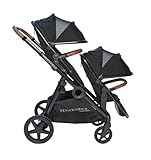 Venice Child Maverick Tandem Travel System Single to Double Stroller- Includes 2 Toddler Seats (Package 3, Eclipse Black)
