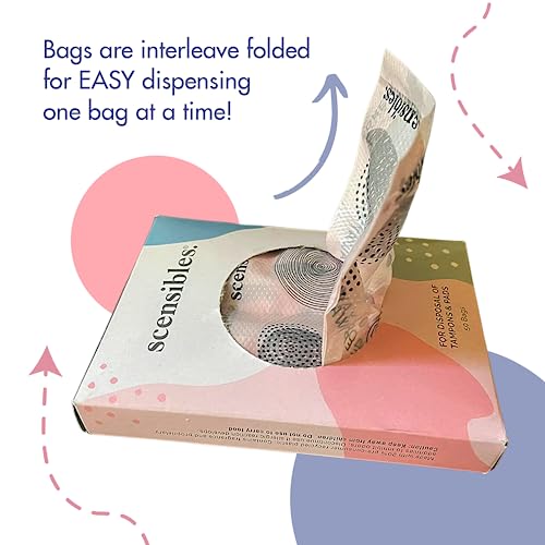 Personal Care Disposal Bags (150 Count, Pack of 3) - for Tampons, Pads, Liners, Condoms & More - Discreet, Hygienic & Odor-Reducing Disposal Solution