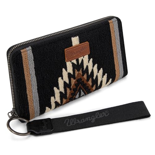 Montana West X Wrangler Wristlet Wallet Western Aztec Womens Wallet Large Capacity Long Purse RFID Clutch Purse Credit Card Holder for Women - Main Image