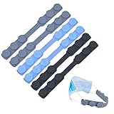 FCXJTU Maskenbandverlängerung aus Silikon, Ohrenschützer für Masken, 3 Gänge, verstellbar, bunt, rutschfeste Ohrschlaufen-Verlängerung, Schnalle, Ohrschutz, Maskenhaken, Halterung