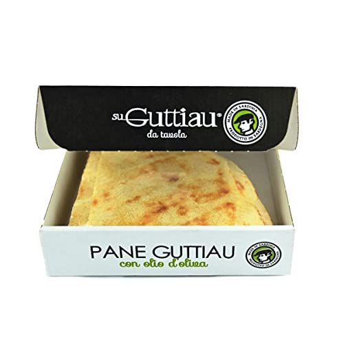 Pane Guttiau mit Olivenöl, traditionelles dünnes knuspriges Fladen-Brot aus Sardinien, 250g, Guttiau
