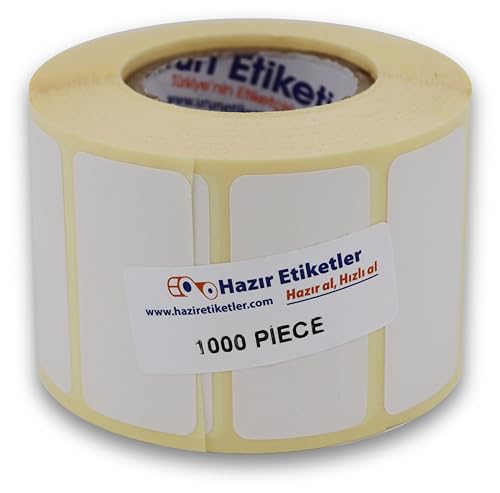 Eko Termal Etiket 50 mm x 25 mm Ruloda 1000 Adet 40 mm Kuka Çapında Direk Termal Transfer Etiketi