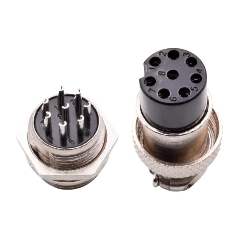 5/10Set GX12 GX16 GX20 2 3 4 5 6 7 8 9 10 12 14 15 Pin Male Female Lc Cable Aviator Aviation Circular Connector Plug Socket(GX20,5 Sets (Male Female),10 Pins)
