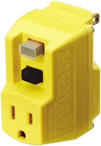 TRC 90265-6-012 Shockshield Yellow Portable GFCI Plug with Surge Protection