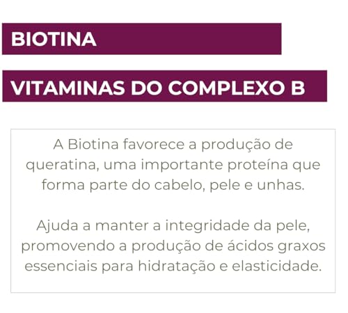 Cabelo, Pele e Unhas - Ácido Hialurônico, Biotina Alto Teor, Longa Duração 2 Meses de Uso, 19 Vitami