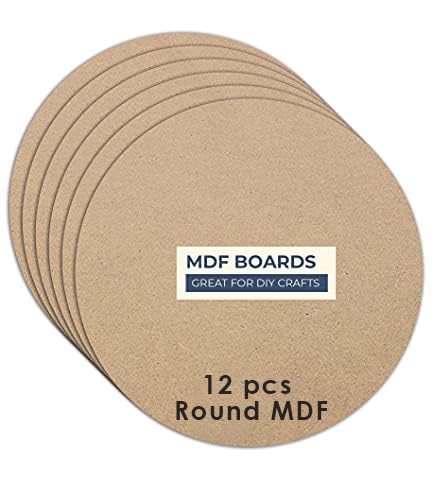 Graphicalmela 12 Pcs Art Craft Coaster 3.5inch Round Shape MDF Coasters Plain Wood Blank Cutouts for Tea Coffee Painting Slice, Resin Mandala Arts Work & Decoration | Thickness:4 mm- 9x9 cm |-image-35