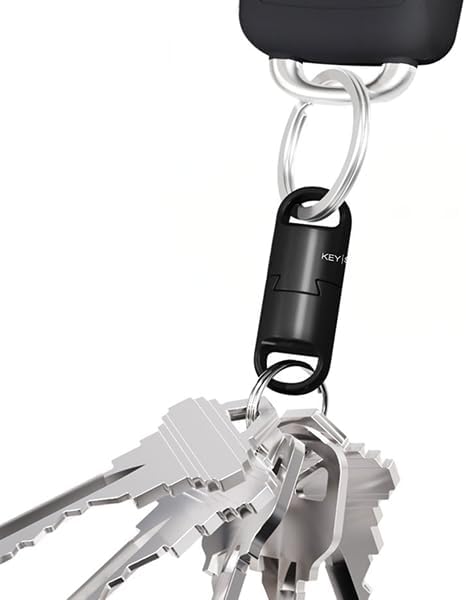 KeySmart MagConnect Pro Magnetic Key Holder for Purse, Key Chains for Car Keys - Detachable Key Ring Quick Release Keychain
