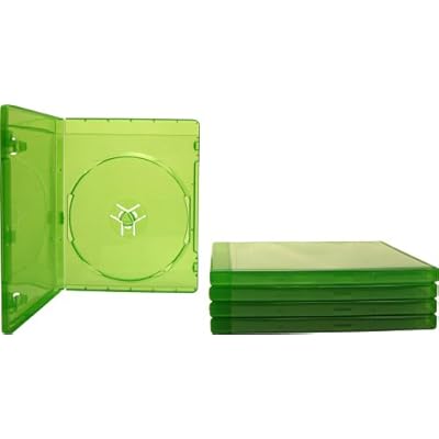 (5) XBOX ONE - Translucent Green - 12MM - Replacement Game Cases