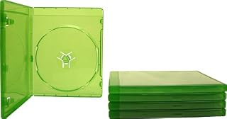 (5) 12mm Replacement Video Game Cases - Translucent Green - Compatible with XBOX