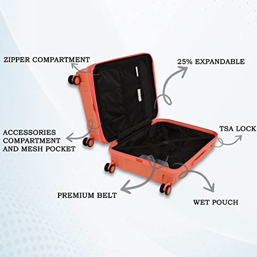 Image of it luggage Momentous Fusion Coral Large-28 inches Expandable Polypropylene Hardsided with TSA Lock & Wet Pouch Inside 8 Wheel Trolley Bag