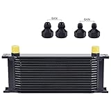 EVIL ENERGY 16 Row AN10-10AN Stacked Plate Oil Cooler Universal Engine Transmission Aluminium Alloy...